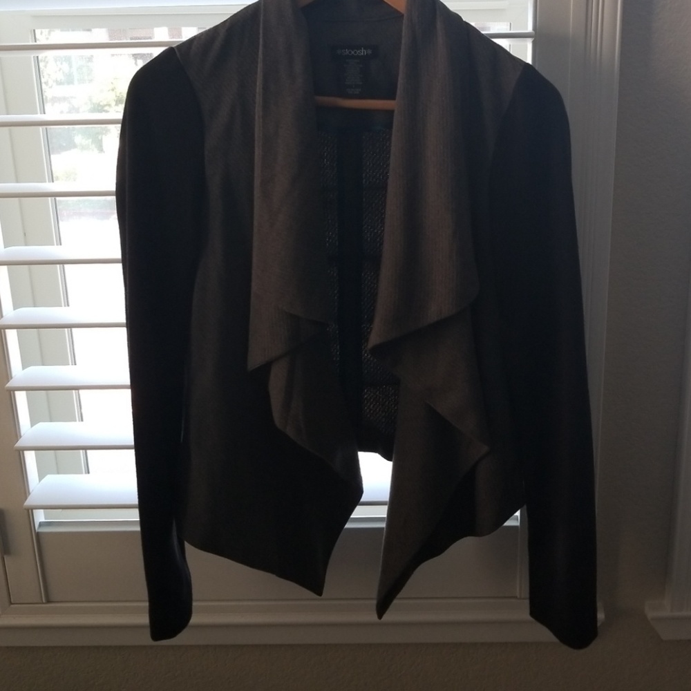 Drape front jacket